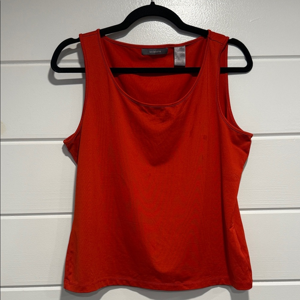 Liz Claiborne Vibrant Red Tank Top
